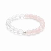 دستبند زنانه رز کوارتز کوارتز (Sakura) گالری شادی جم استون