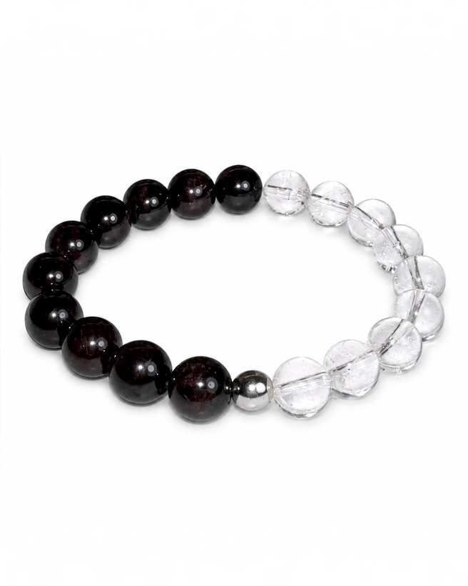 دستبند زنانه گارنت کوارتز حدید(Cherry)